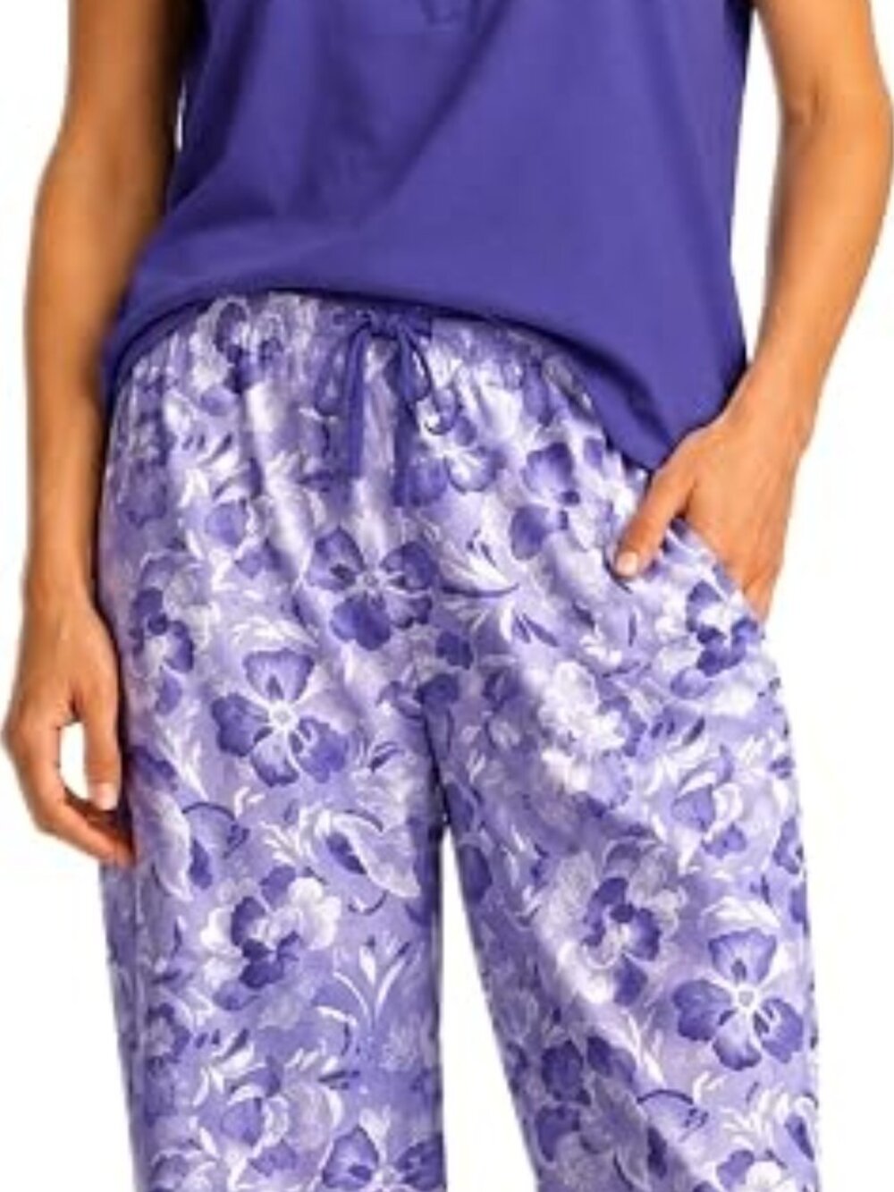 Karen Neuburger Women's Cotton 2 Piece Pajama Sleep Set Purple, Size: XS, NWT
